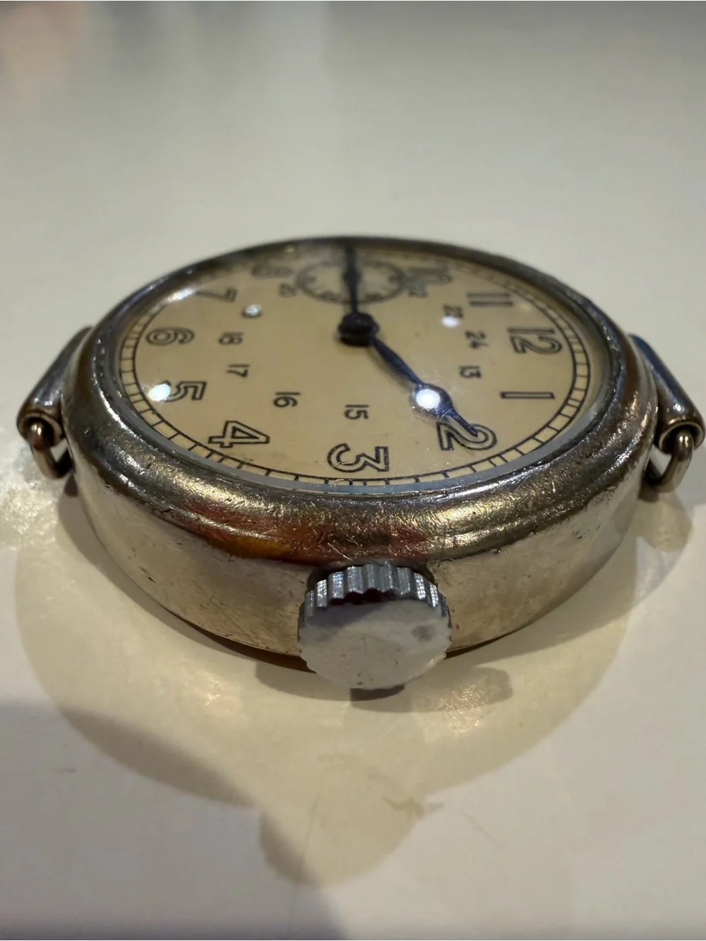 Vintage Kirovskie USSR Soviet Mechanical Wristwatch 24 Hour Dial Small Seconds